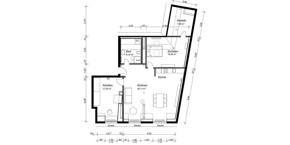 Dachgeschoßwohnung Berlin Mitte - 3 Zimmer, 92 m&sup2;, 590.000&euro; | Angebot:25962421