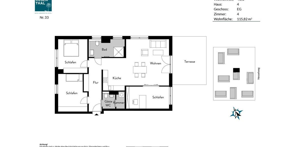 Erdgeschoßwohnung Berlin Pankow - 4 Zimmer, 116 m&sup2;, 1.845&euro; | Angebot:25975736
