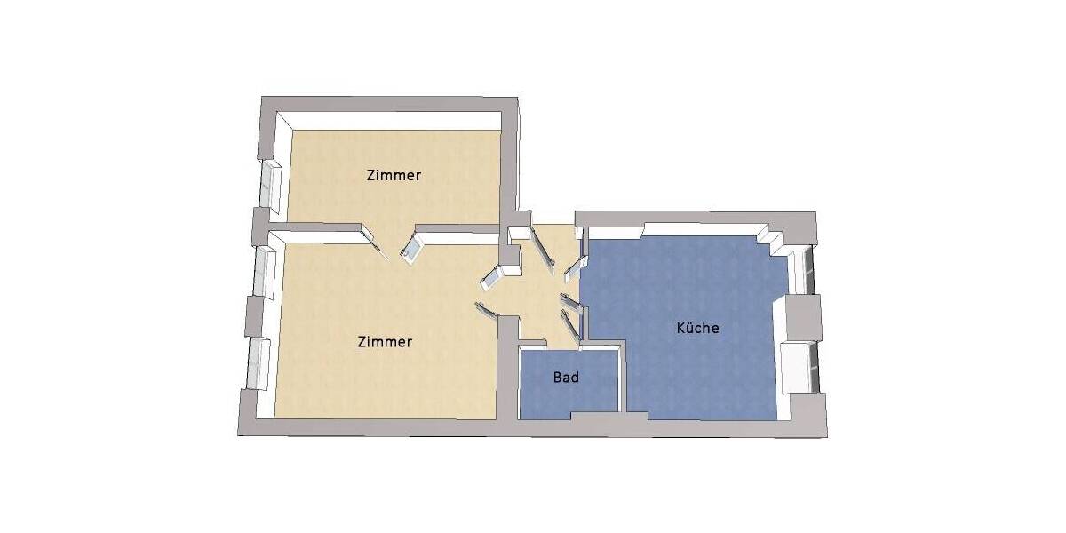 Etagenwohnung Berlin Kreuzberg Kreuzberg - 2 Zimmer, 65 m&sup2;, 425.000&euro; | Angebot:26305918