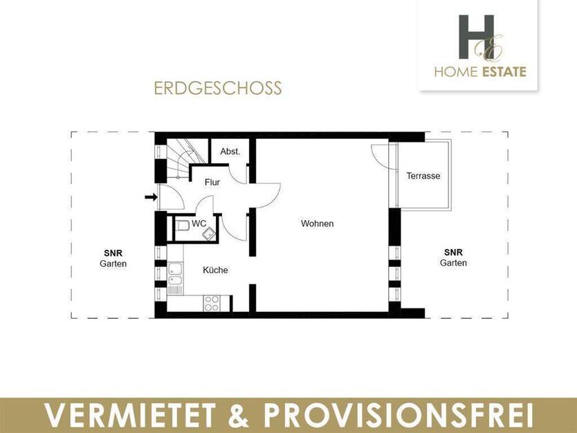 Maisonette mit Südterrasse & Garten & Provisionsfrei! 4 zimmer