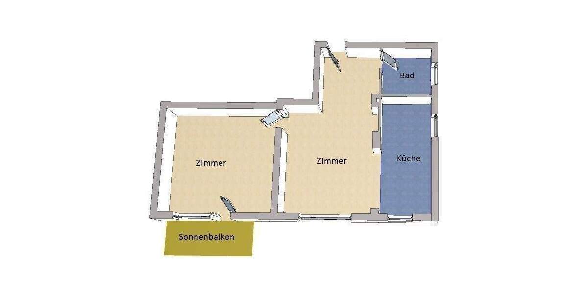 Etagenwohnung Berlin Spandau - 2 Zimmer, 70 m&sup2;, 299.000&euro; | Angebot:25983116