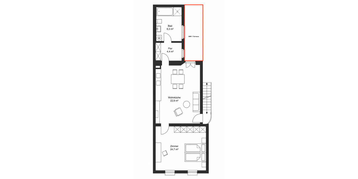 Etagenwohnung Potsdam Nördliche Innenstadt - 2 Zimmer, 61 m&sup2;, 285.000&euro; | Angebot:26584940