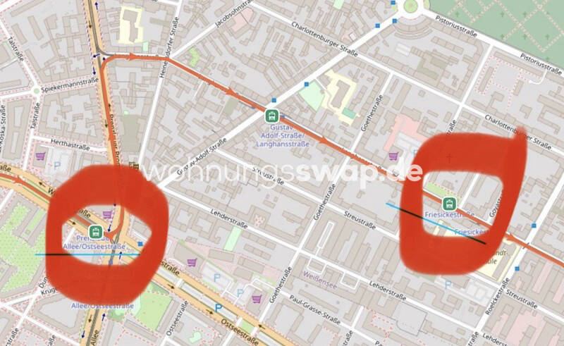 Etagenwohnung Berlin Weißensee - 2 Zimmer, 59 m&sup2;, 530&euro; | Angebot:26593357