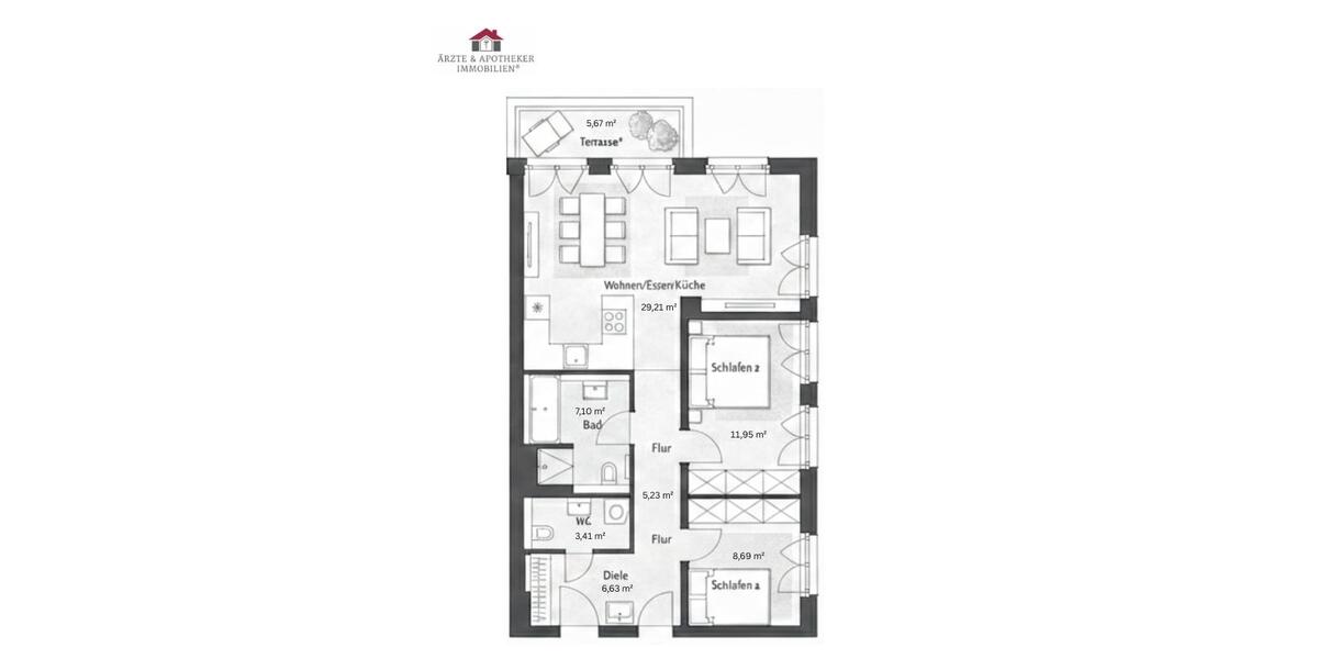 Etagenwohnung Potsdam - 3 Zimmer, 75 m&sup2;, 1.695&euro; | Angebot:26001767