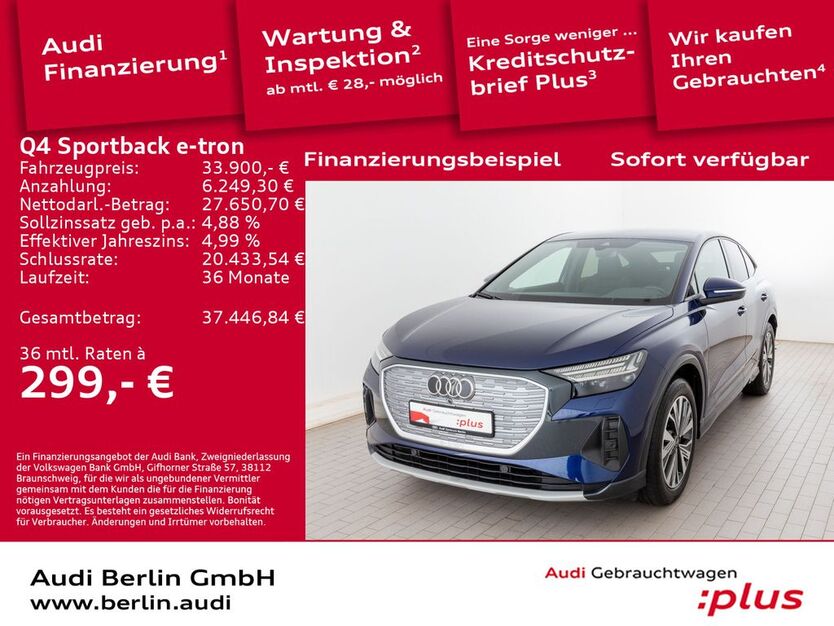 Audi Q4 e-tron 82.000 km 30.900 € Berlin 12489