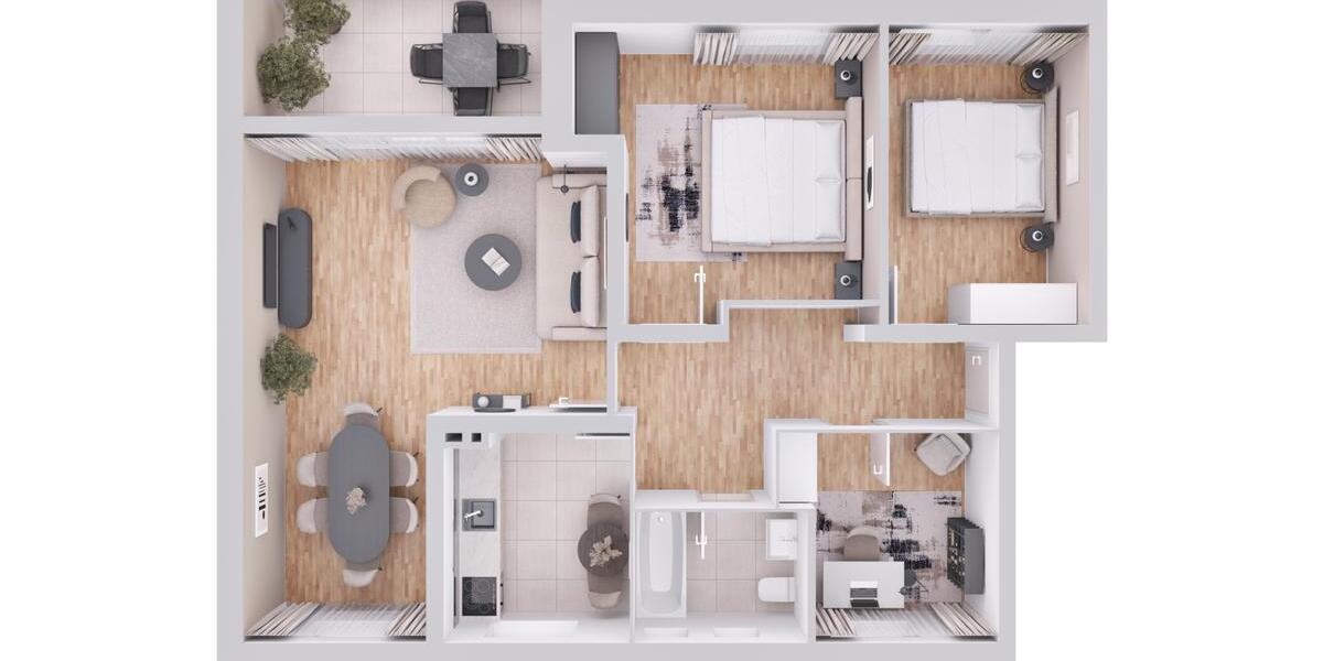 Etagenwohnung Berlin Spandau - 4 Zimmer, 80 m&sup2;, 1.751&euro; | Angebot:26375440