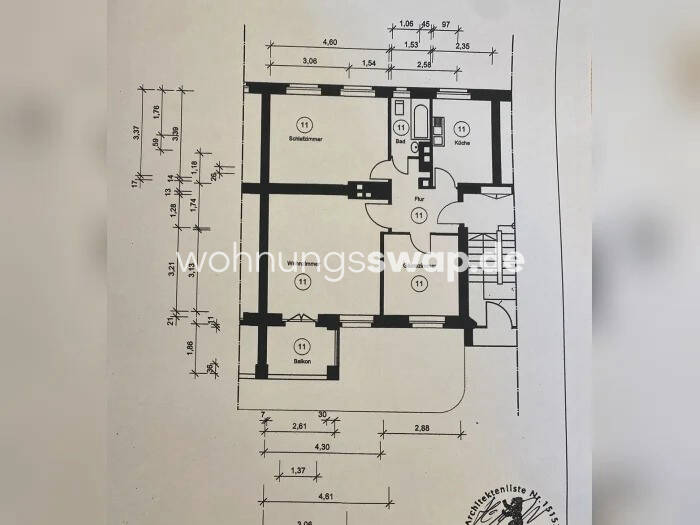 Etagenwohnung Berlin Wedding - 3 Zimmer, 65 m&sup2;, 500&euro; | Angebot:25986764