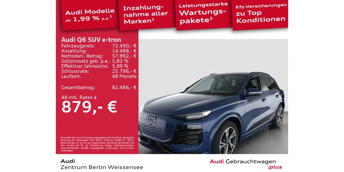 Audi Q6 e-tron 7.701 km 70.989 &euro; Berlin 13088