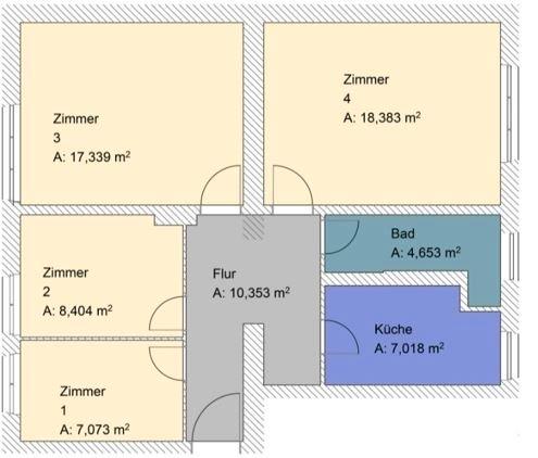 Etagenwohnung Berlin Charlottenburg-Wilmersdorf - 4 Zimmer, 73 m&sup2;, 495.000&euro; | Angebot:26603047