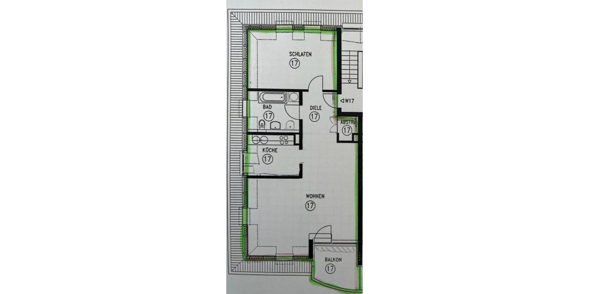Dachgeschoßwohnung Berlin Steglitz-Zehlendorf - 2 Zimmer, 82 m&sup2;, 1.250&euro; | Angebot:24866514