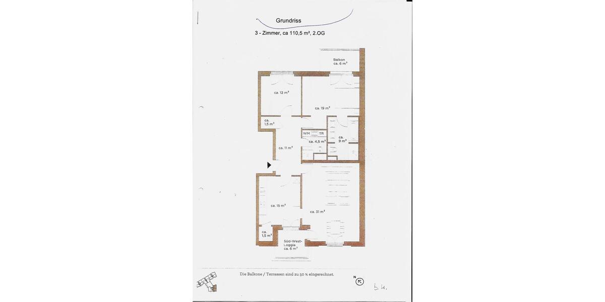 Etagenwohnung Berlin Mitte - 3 Zimmer, 110 m&sup2;, 890.000&euro; | Angebot:25971176