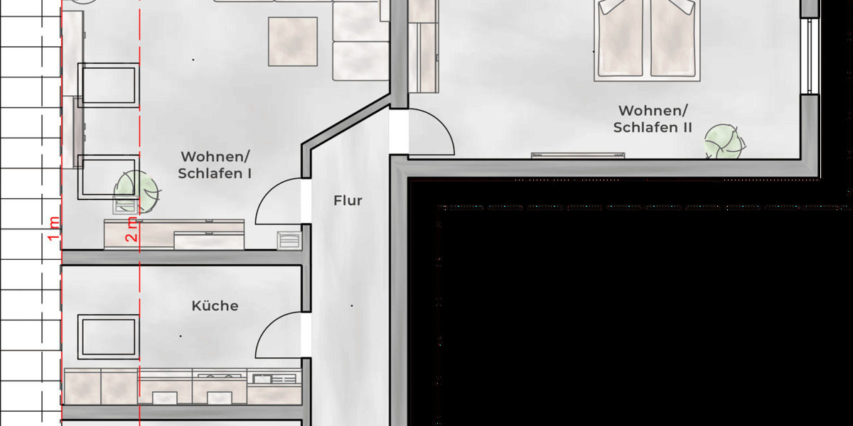 Etagenwohnung Berlin Niederschöneweide - 2 Zimmer, 60 m&sup2;, 284.500&euro; | Angebot:26714047