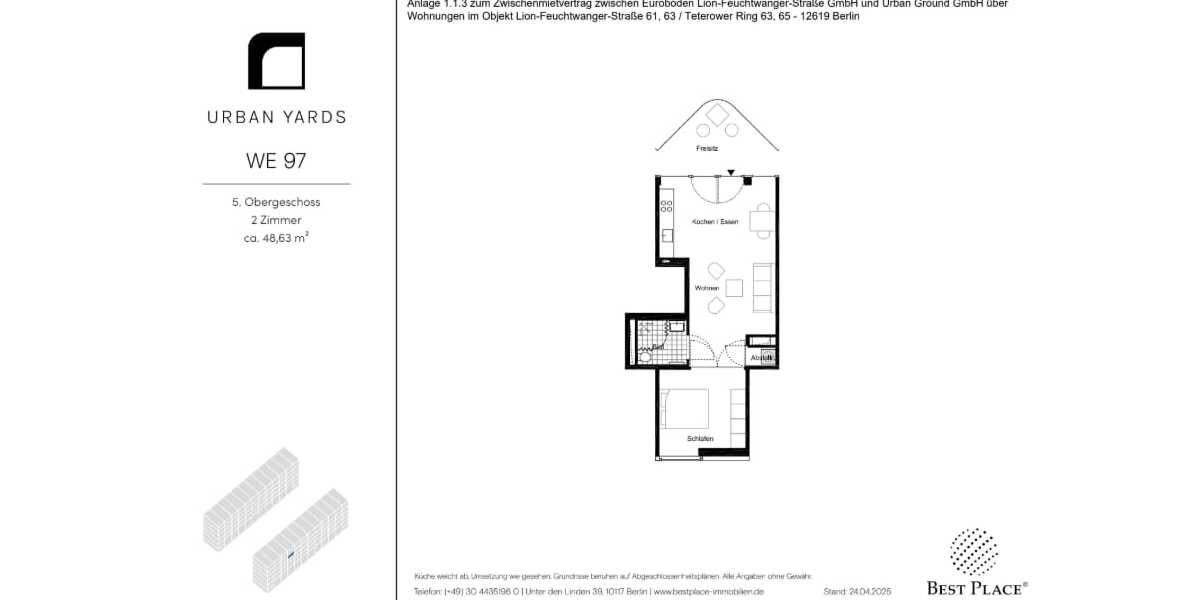 Etagenwohnung Berlin Kaulsdorf - 2 Zimmer, 48 m&sup2;, 897&euro; | Angebot:25984540