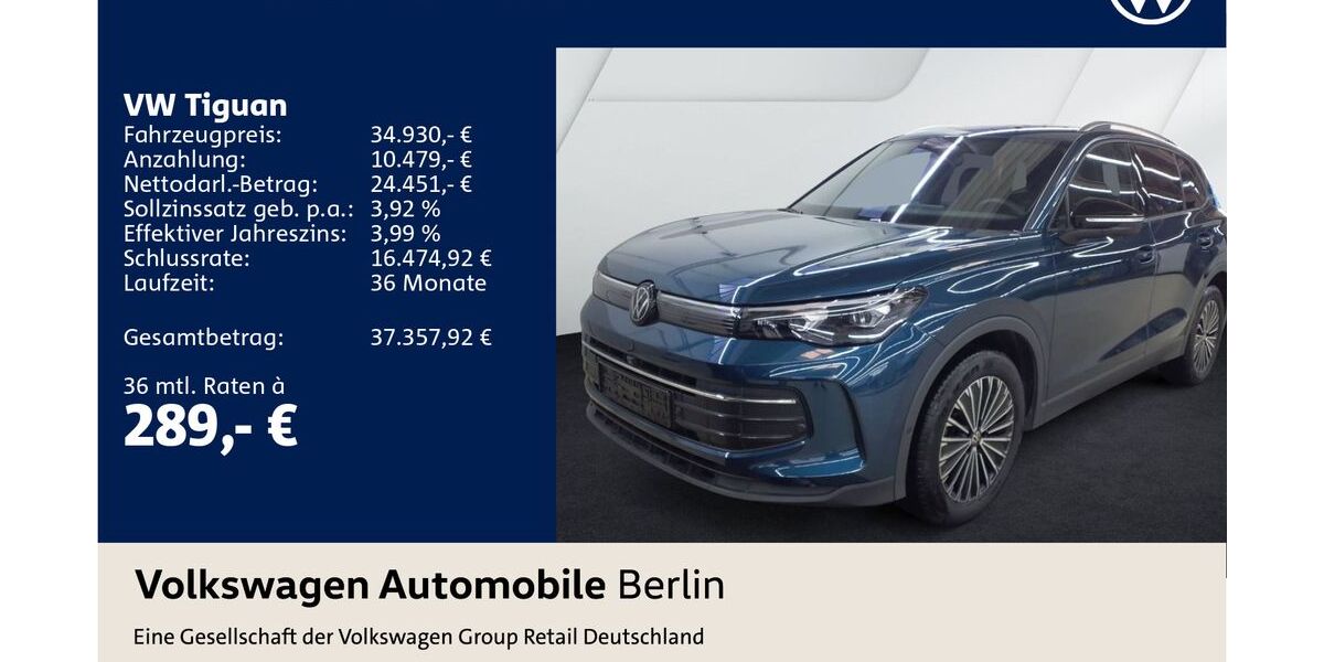 VW Tiguan 27.103 km 34.930 &euro; Berlin 10587