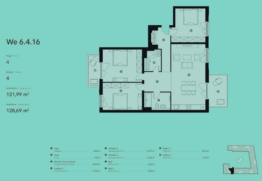 Etagenwohnung Berlin Friedrichshain - 4 Zimmer, 122 m&sup2;, 1.144.388&euro; | Angebot:25805587