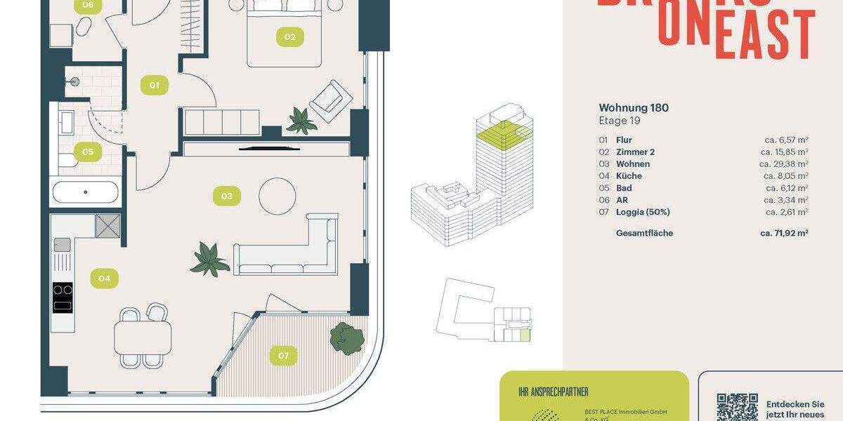 Etagenwohnung Berlin Friedrichshain - 2 Zimmer, 71 m&sup2;, 945.000&euro; | Angebot:25783641