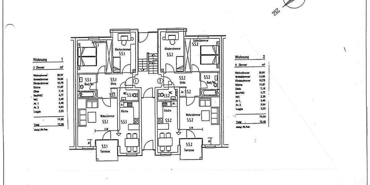 Etagenwohnung Hennigsdorf - 3 Zimmer, 72 m&sup2;, 259.000&euro; | Angebot:25779714
