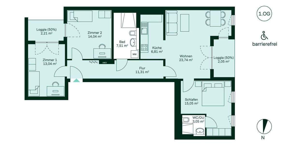 Etagenwohnung Berlin Lichtenrade - 4 Zimmer, 98 m&sup2;, 504.900&euro; | Angebot:23801676