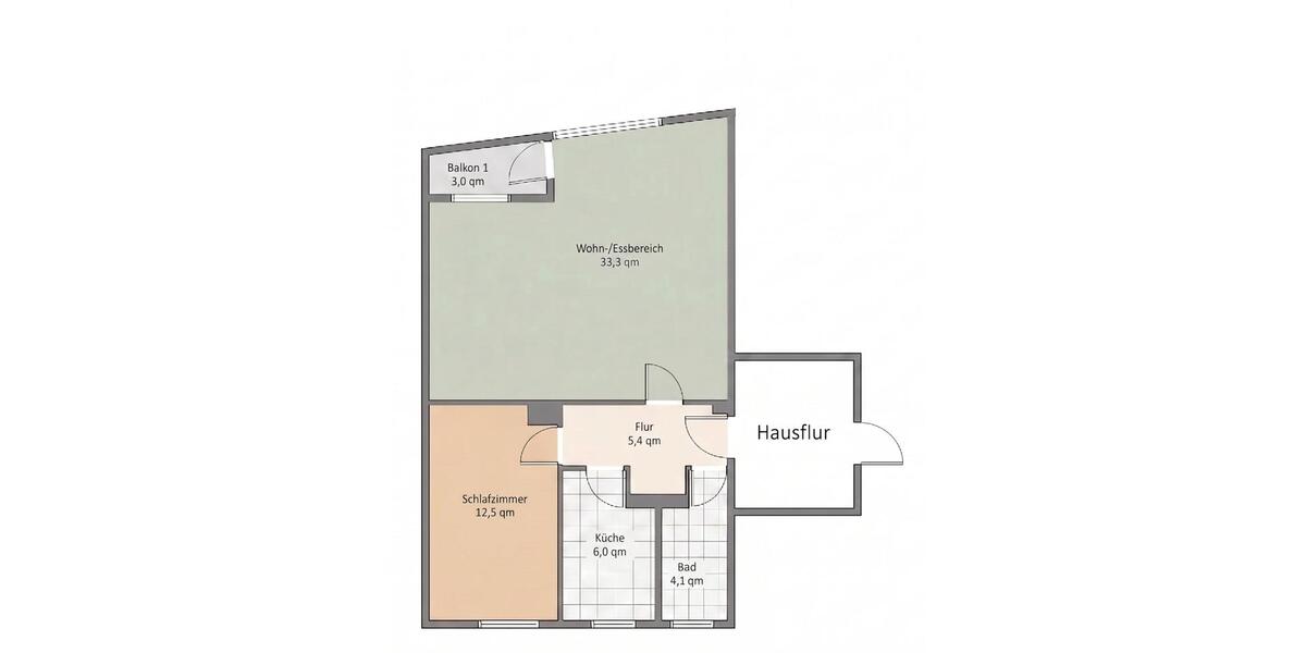Etagenwohnung Berlin Mitte - 2.5 Zimmer, 62 m&sup2;, 325.000&euro; | Angebot:26612915