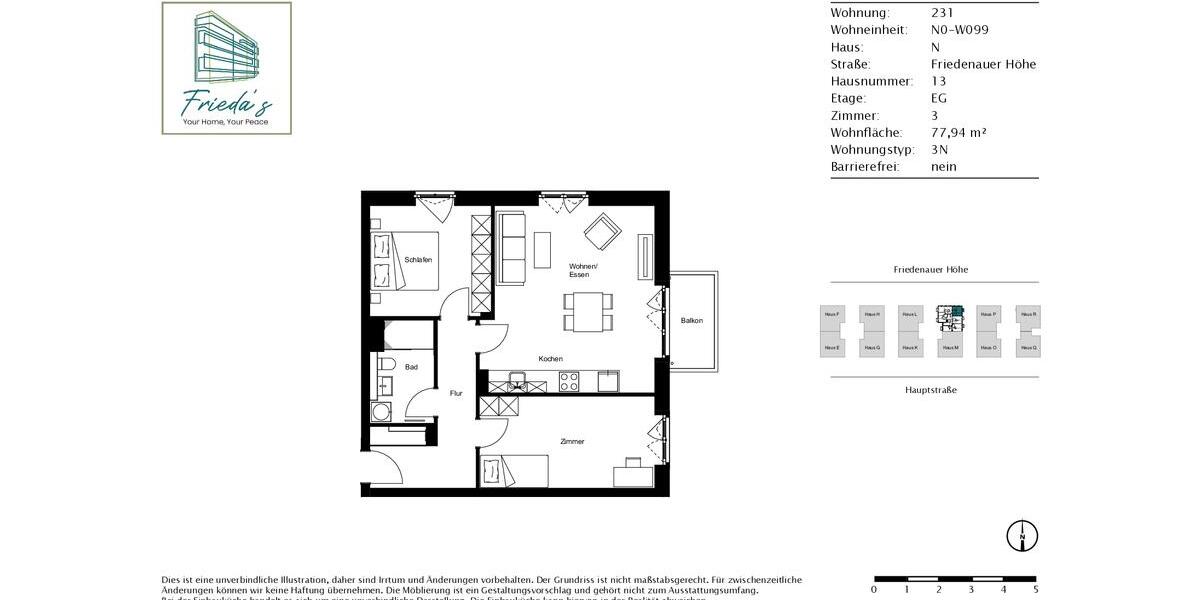 Erdgeschoßwohnung Berlin Tempelhof-Schöneberg - 3 Zimmer, 78 m&sup2;, 1.870&euro; | Angebot:26480978