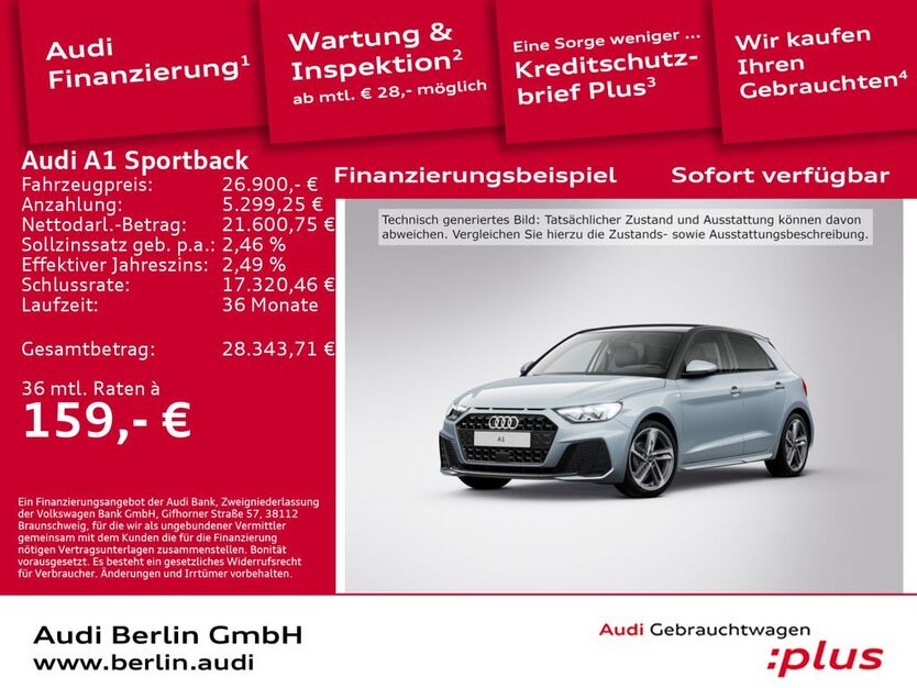 Audi A1 11.300 km 26.900 € Berlin 12489