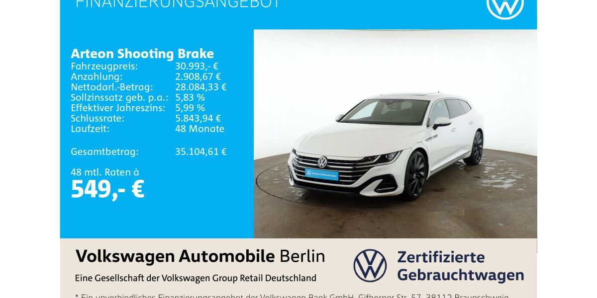 VW Arteon 61.390 km 30.443 &euro; Berlin 12681