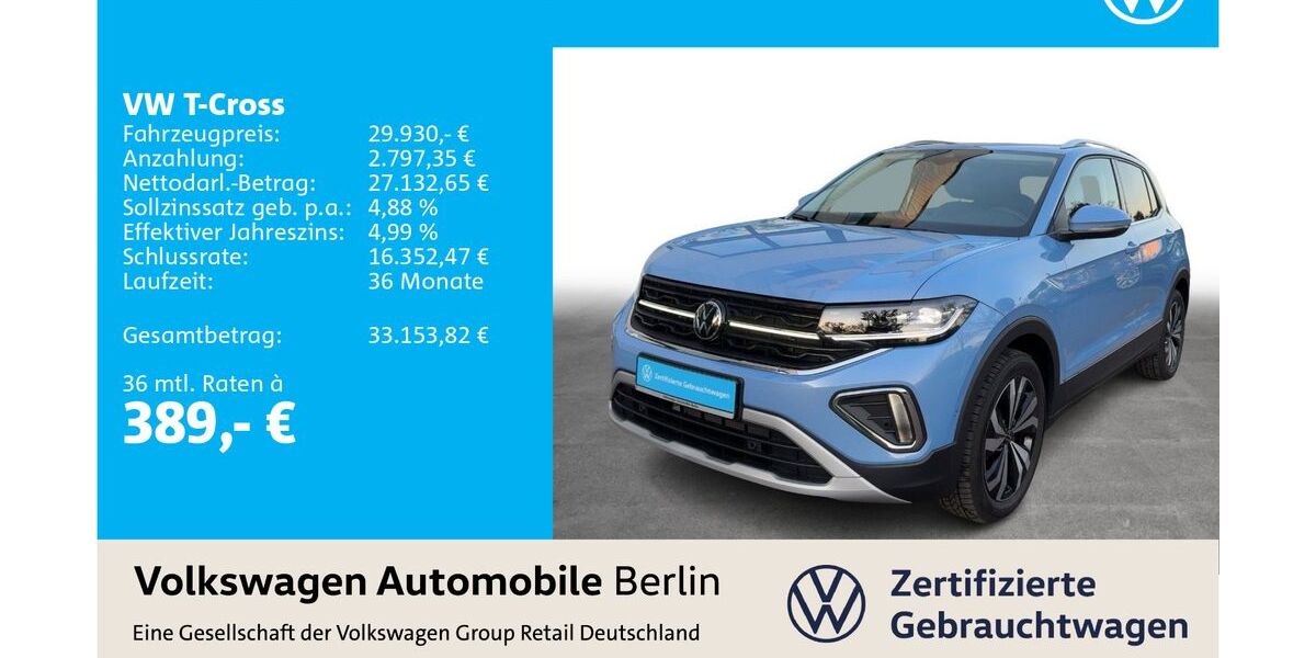 VW T-Cross 2.100 km 29.930 &euro; Berlin 12681
