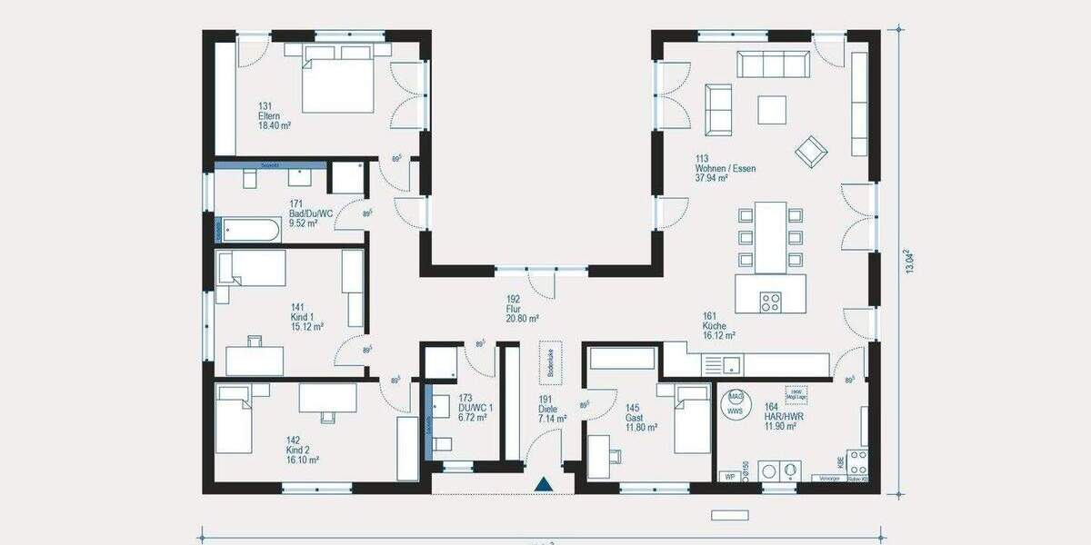 Bungalow Potsdam Kirchsteigfeld - 5 Zimmer, 171 m&sup2;, 938.099&euro; | Angebot:24917297