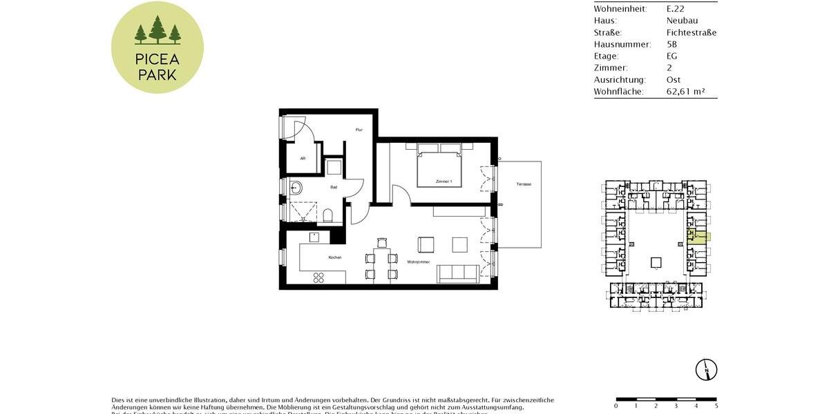 Erdgeschoßwohnung Ludwigsfelde - 2 Zimmer, 63 m&sup2;, 1.010&euro; | Angebot:24845479