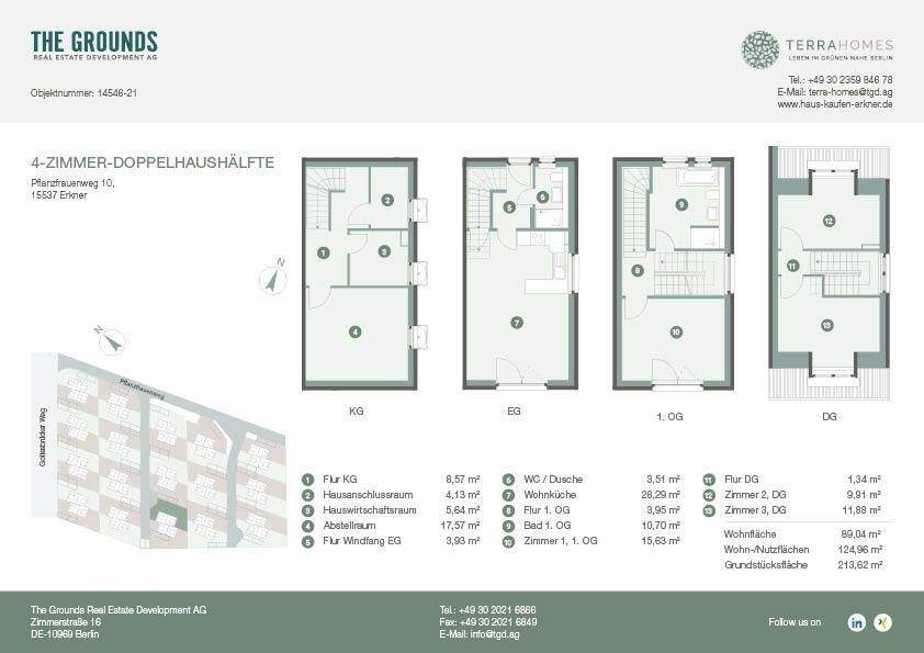 Doppelhaushälfte Erkner Hohenbinde - 4 Zimmer, 125 m&sup2;, 1.690&euro; | Angebot:24932022