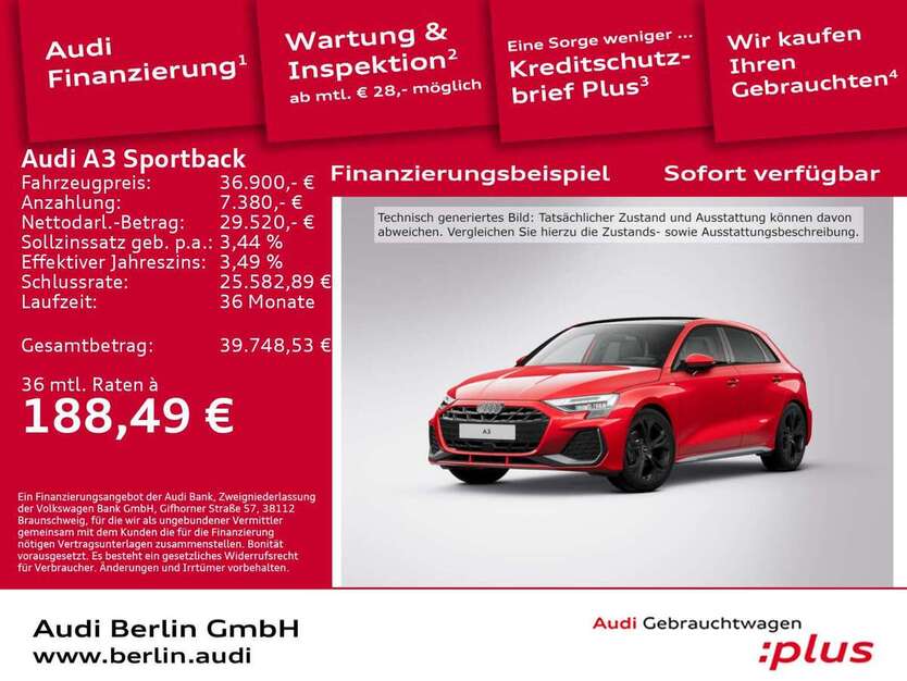 Audi A3 10.469 km 36.900 € Berlin 12489