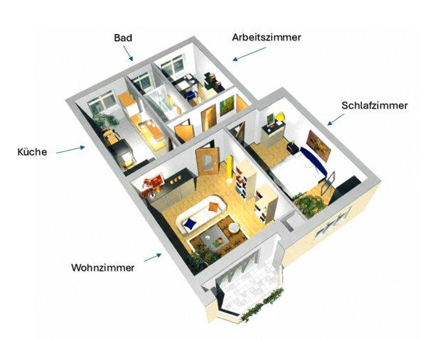 Etagenwohnung Berlin Treptow-Köpenick - 3 Zimmer, 71 m&sup2;, 290.000&euro; | Angebot:27019353