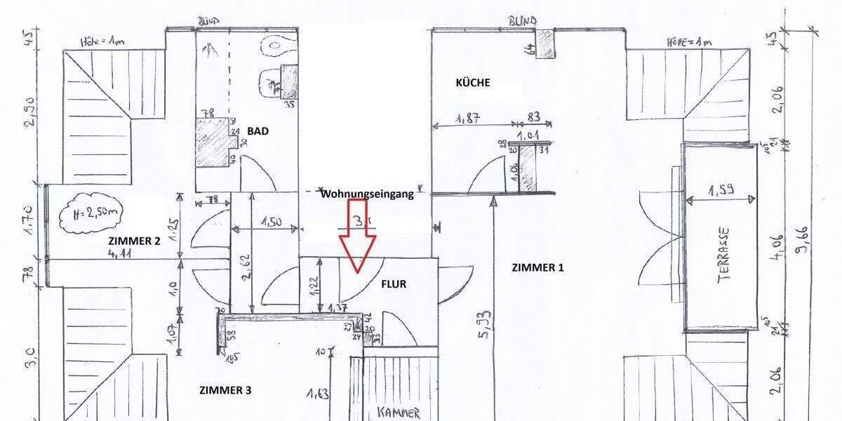 Etagenwohnung Berlin Tegel - 3 Zimmer, 104 m&sup2;, 1.450&euro; | Angebot:24802642