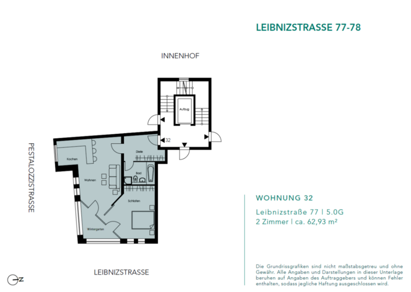 Wohnung zum Kaufen in Berlin 281.950 € 62 m²