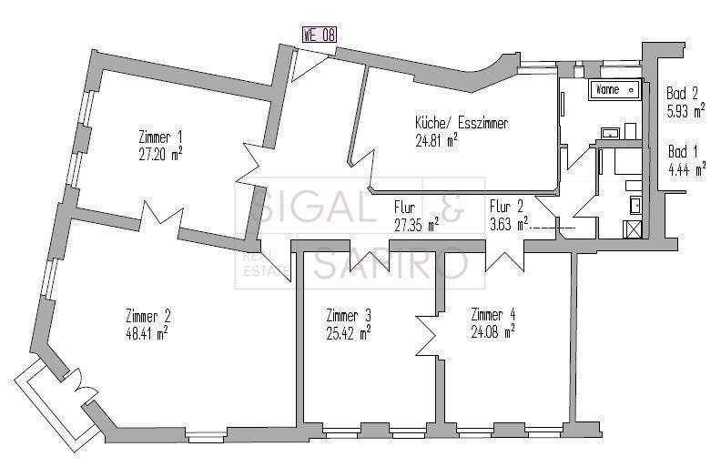Etagenwohnung Berlin Schöneberg - 4 Zimmer, 188 m&sup2;, 4.580&euro; | Angebot:25814984
