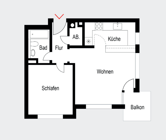 Etagenwohnung Stahnsdorf - 2 Zimmer, 51 m&sup2;, 180.000&euro; | Angebot:24623762