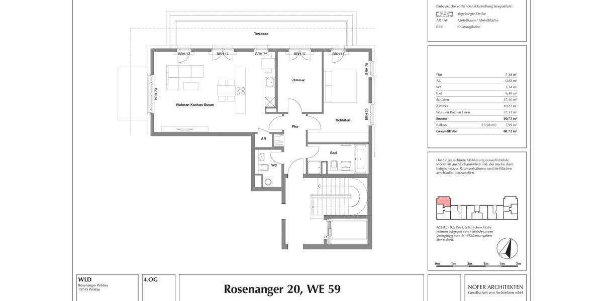 Etagenwohnung Wildau - 3 Zimmer, 89 m&sup2;, 1.295&euro; | Angebot:26564791