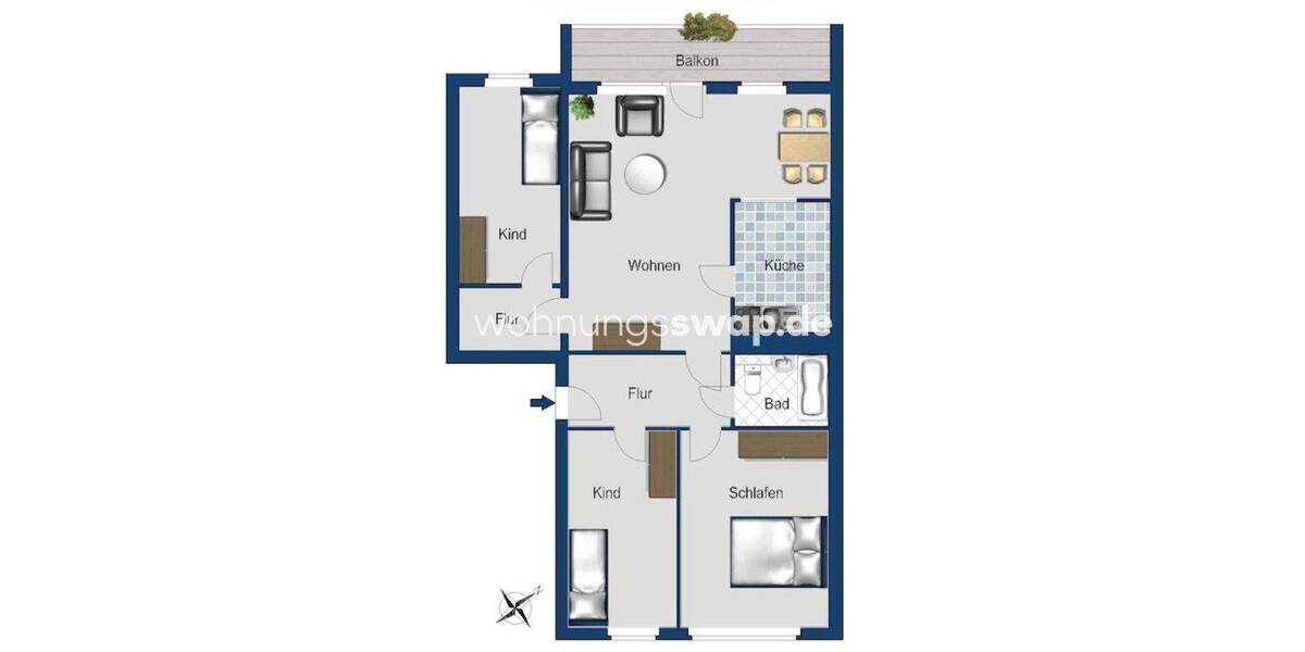 Etagenwohnung Berlin Friedrichsfelde - 4 Zimmer, 82 m&sup2;, 750&euro; | Angebot:25948601