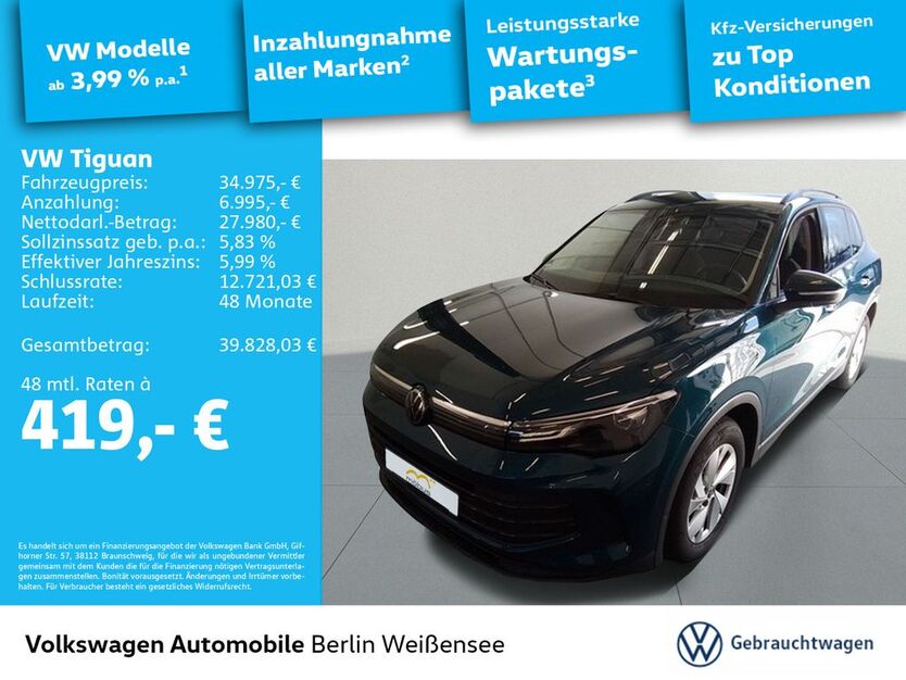 VW Tiguan 6.772 km 34.975 € Berlin 13088