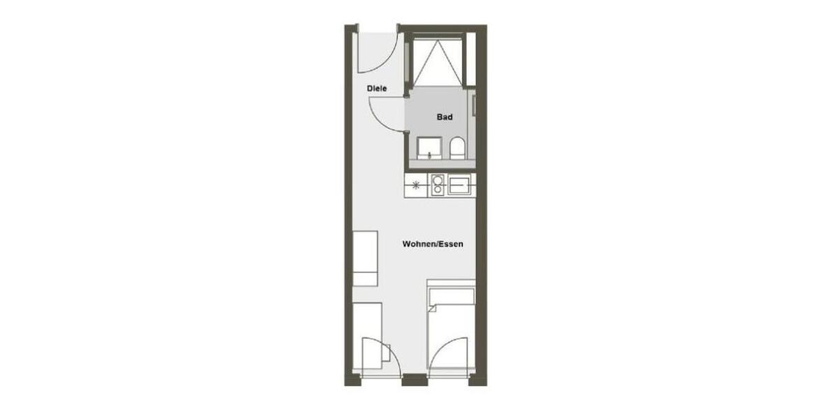 Etagenwohnung Berlin Treptow-Köpenick - 1 Zimmer, 24 m&sup2;, 620&euro; | Angebot:26512736