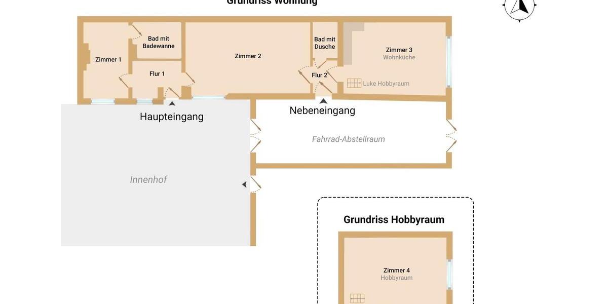 Erdgeschoßwohnung Berlin Charlottenburg-Wilmersdorf - 4 Zimmer, 102 m&sup2;, 2.750&euro; | Angebot:26453456