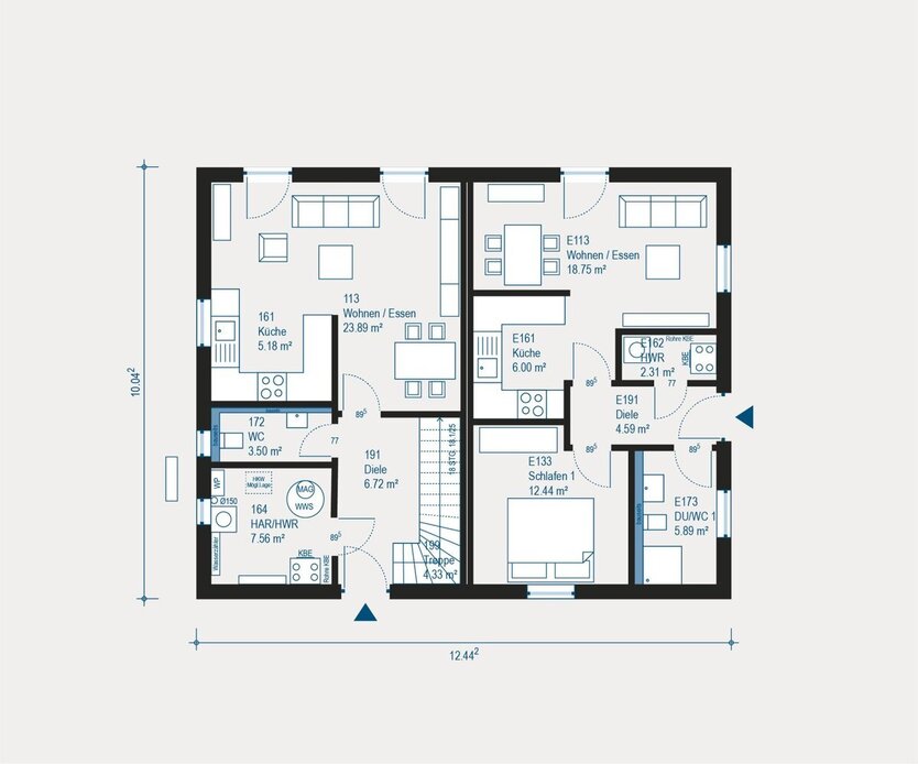 Traumhaus mit Einliegerwohnung, individuell und effizient - in 6 Monaten bezugsfertig 6 zimmer