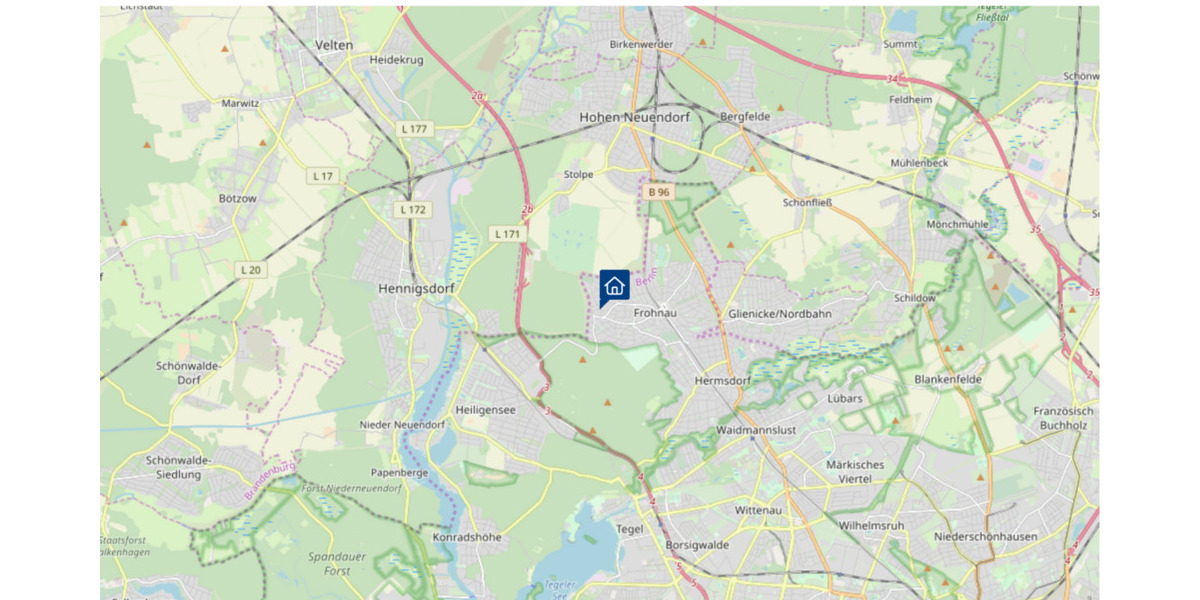 Reihenendhaus Berlin Frohnau - 3 Zimmer, 106 m&sup2;, 475.000&euro; | Angebot:25800748