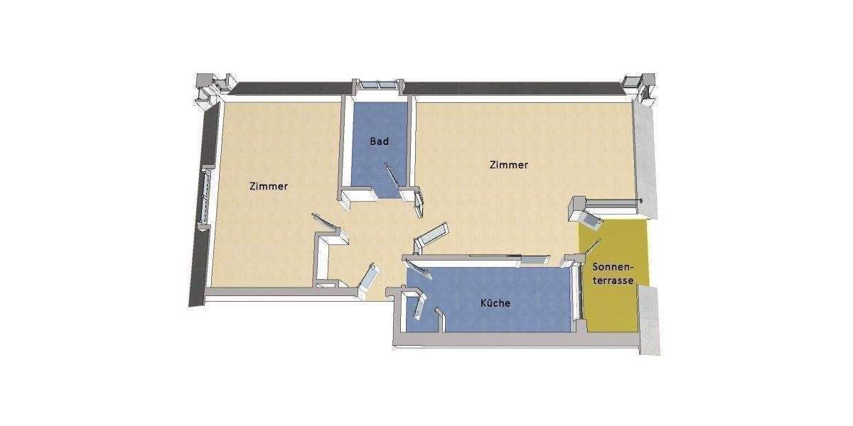 Etagenwohnung Berlin Niederschönhausen - 2 Zimmer, 67 m&sup2;, 299.000&euro; | Angebot:25730644