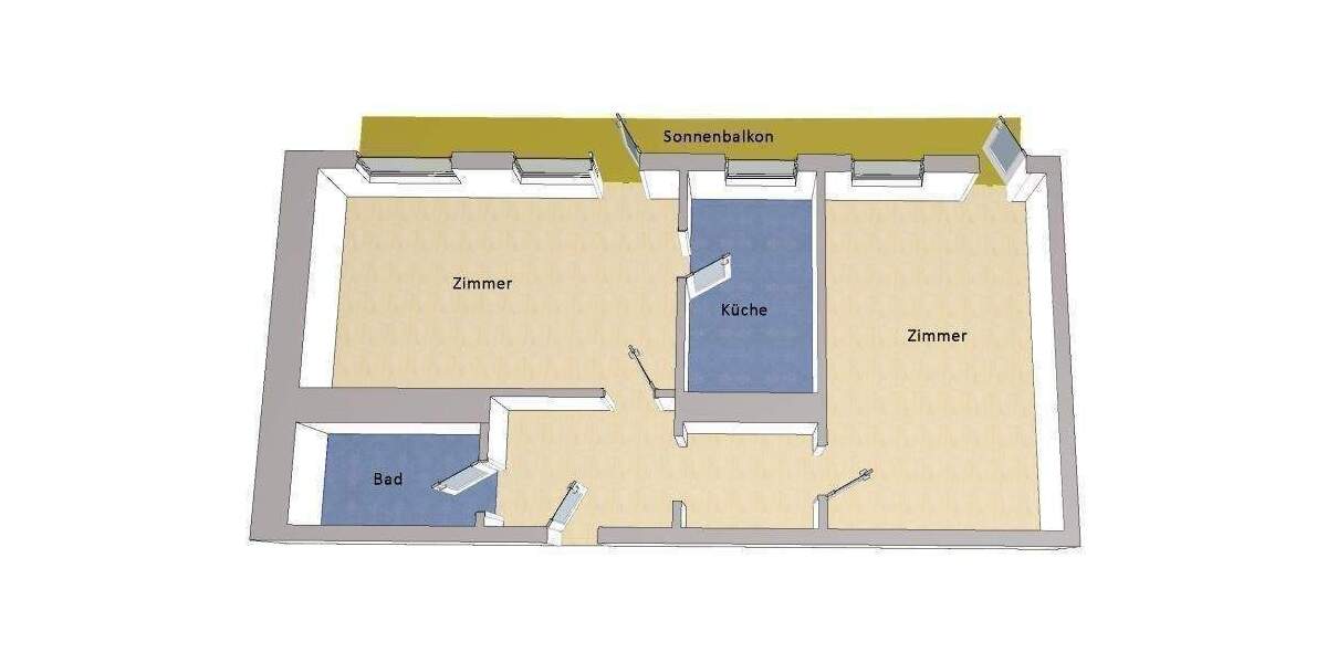 Etagenwohnung Berlin Köpenick - 2 Zimmer, 73 m&sup2;, 229.000&euro; | Angebot:24874422