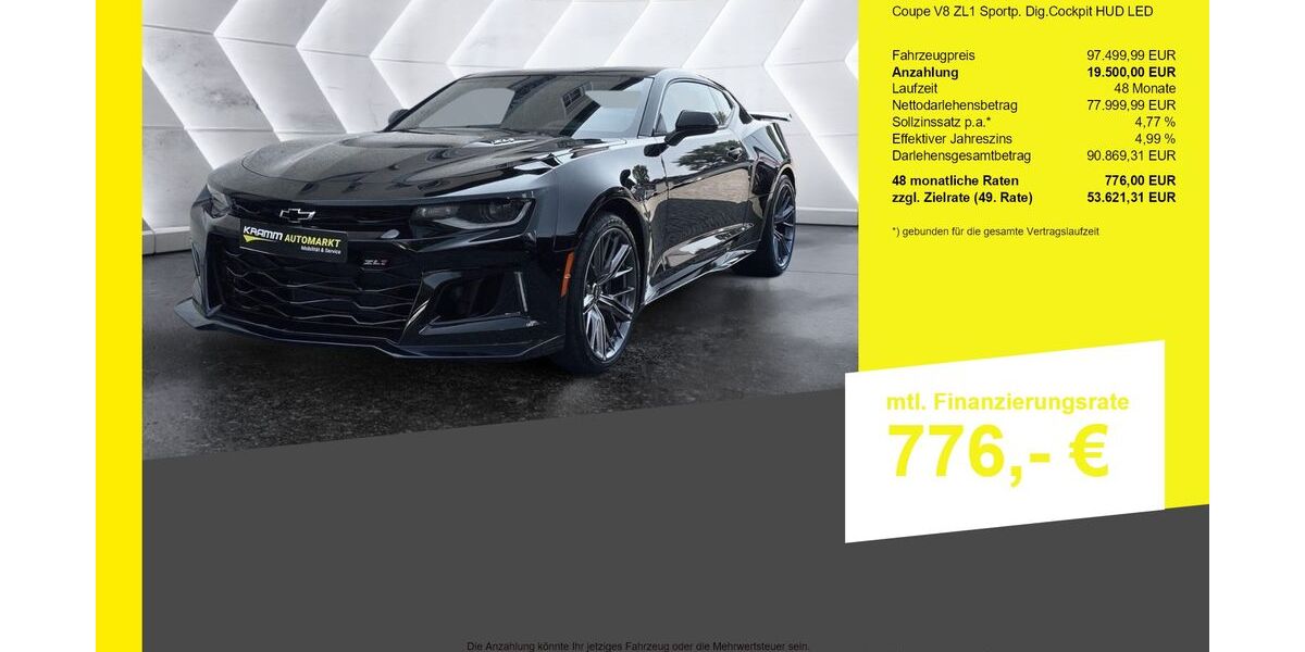 Chevrolet Camaro 1.100 km 97.500 &euro; Berlin-Französisch Buchholz 13127