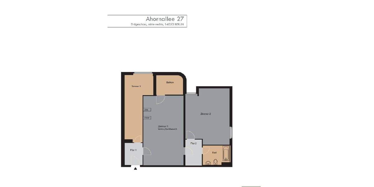 Etagenwohnung Berlin Westend - 3 Zimmer, 85 m&sup2;, 1.542&euro; | Angebot:25664584