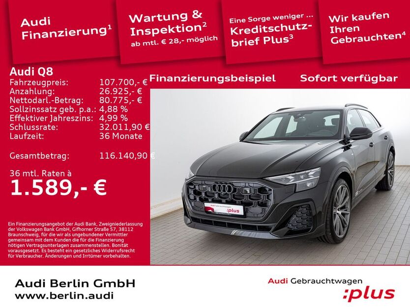 Audi Q8 6.001 km 107.700 € Berlin 12489