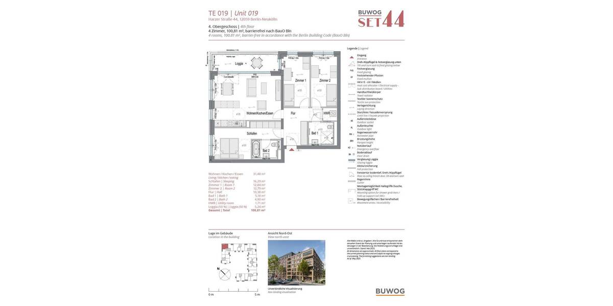 Etagenwohnung Berlin Alt-Treptow - 4 Zimmer, 100 m&sup2;, 721.200&euro; | Angebot:25976321