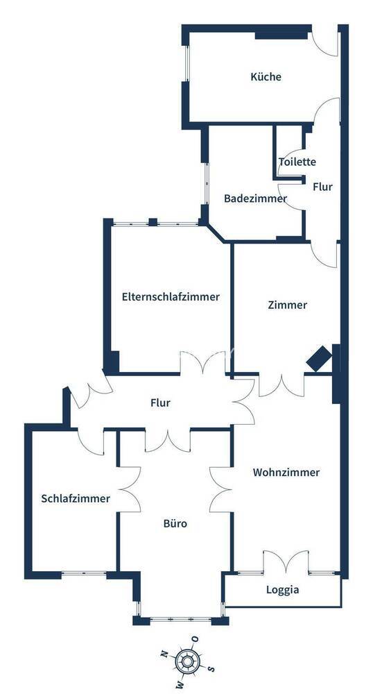Charmante AltbauWohnung mit 5 Zimmern, Kachelofen und Loggia in gefragter Lage